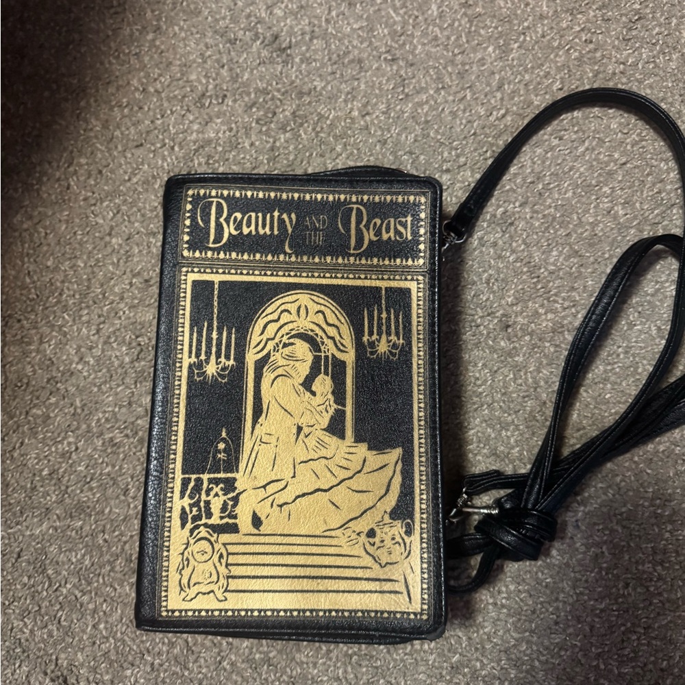 Beauty and the Beast Black and Gold Women's Bag